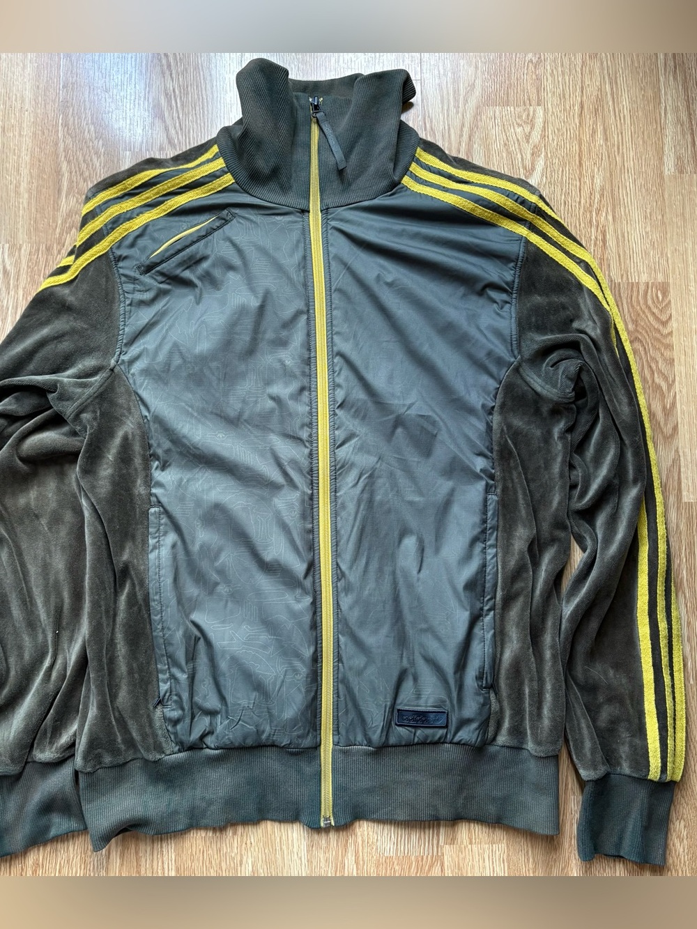 2000s Adidas velour brown track top *stains